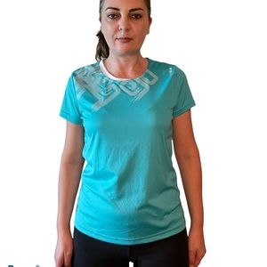 Reebok Women Aqua Green Performance T-shirt Tee L